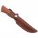 Cutit de vanatoare ideallstore®, adventure accuracy, otel damasc, 25 cm, maner lemn, maro, husa piele