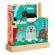 Puzzle din cuburi de lemn animale marine djeco 9 piese