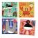 Puzzle din cuburi de lemn animale marine djeco 9 piese