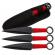 Set cutit de vanatoare extreme battle si trei cutite de aruncat, ninja way, ideallstore®, otel inoxidabil