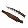 Set cutit vanatoare 40 cm si baioneta 42 cm, ideallstore®, teaca inclusa