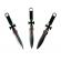Set trei cutite de aruncat, cross fury, otel inoxidabil, 19 cm