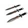 Set trei cutite de aruncat, cross fury, otel inoxidabil, 19 cm