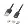Cablu usb magnetic micro usb / lightning 1m