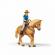 Papo figurina set cowgirl (vacarita) pe cal usa