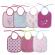 Set 7 bavete, bumbac, 23x20 cm, inchidere cu snur, lorelli (sex: fetite)