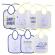 Set 7 bavete, bumbac ambele fete, 20x25,5 cm, inchidere cu snur, lorelli (sex: