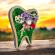Tablou dinte de lemn cu licheni stabilizati cu 3 minirose criogenate 20x17cm, verde  inchis in  cutie cadou