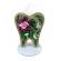 Tablou dinte de lemn cu licheni stabilizati cu minirosa criogenata 30×24 cm, verde inchis in  cutie cadou