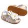 Sandalute fetite aurii cu floare alba (marime disponibila: 3-6 luni (marimea 18
