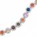 Bratara din Argint 925 cristale zwarovski multicolor rodiata