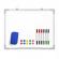 Set tabla magnetica de perete cu magneti, burete si markere, Otel/PP/Aluminiu, 50x40 cm, alb, Vivo TK0127