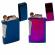 Bricheta metalica double flame reincarcabila cu gaz, cu capac, antivant, 7 cm