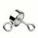Magnet foarte puternic, 6,5 cm x 2,5 cm, cu doua carlige inelare si doua fete