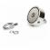 Magnet foarte puternic, 6,5 cm x 2,5 cm, cu doua carlige inelare si doua fete