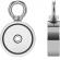 Magnet foarte puternic, 6,5 cm x 2,5 cm, cu doua carlige inelare si doua fete