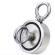 Magnet foarte puternic, 6,5 cm x 2,5 cm, cu doua carlige inelare si doua fete