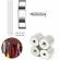 Set 5 magneti foarte puternic pentru surub, gri, disc, simplu, 15 mm x 4 mm