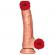 Vibrator Dildo, 10 Nivele de Vibratii, Incalzire, Ventuza, Design Realist, Culoare Naturala a Pielii, 3 Modurii Stimulare G-Spot, 21CM, Telecomanda