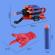 Set costum spiderman cu muschi si manusa lansator cu 7 ventuze din burete , ideallstore®, marime m, rosu