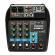 Mixer profesional cu 4 canale, usb, bluetooth, qsk740