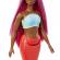 Papusa sirena cu par magenta si coada portocalie barbie dreamtropia