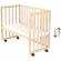 Patut copii din lemn co-sleeper hubners eva 94x46 cm natur