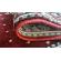 Covor oval, model bisericesc 15066 210,  rosu grena