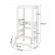 Turn de invatare ajustabil learning tower tip montessori alb