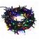 Instalatie de craciun, lumini multicolore, 100 led, fir verde