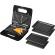 Sandwich-maker ecg s3173 3in1 triangle, 750w, 3 tipuri de placi detasabile,