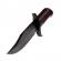 Cutit de vanatoare ideallstore®, pilgrim dagger, 33 cm, otel inoxidabil, negru, husa inclusa