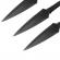 Set 3 cutite de aruncat ideallstore®, giant kunai, 23 cm, negru, husa inclusa