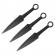 Set 3 cutite de aruncat ideallstore®, giant kunai, 23 cm, negru, husa inclusa