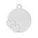 Lantisor 70 cm, model charm rotund cu 2 inimi - argint 925