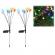 Set 2 x lampa de gradina cu panou solar, 22 led, multicolor, 10w