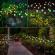Set 2 x lampa de gradina cu panou solar, 22 led, multicolor, 10w