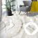 Set 4 placi decorative autoadezive, aspect marmorat, 60x60cm, pvc