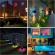 Set 6 x lampa de gradina cu panou solar, led rgb, 10w