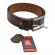 Set curea de piele naturala maro sau neagra, bratara cu cruce