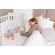 Patut co-sleeping 120x60 cu laterala culisanta si roti dreamy plus alb treppy