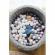 Set 200 bile din plastic colorate 7 cm flumi fm3302911 alb/roz/gri