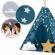 Cort de joaca pentru copii cu lumini si 2 pernite nukido 120 x 120 x 165 cm - bleumarin cu stelute 