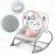 Balansoar multifunctional cu vibratii, panda, 3 jucarii, nukido 705102, roz
