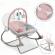 Balansoar multifunctional cu vibratii, panda, 3 jucarii, nukido 705102, roz