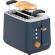 Prajitor de paine ecg st 2768 timber petrol, 925 w, 2 felii, 7 trepte, otel