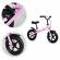 Bicicleta fara pedale cu frana de mana si roti din spuma eva ecotoys ym-bb-3 - roz