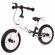 Bicicleta fara pedale cu frana si cadru variabil, roti gonflabile, boomerang sportrike - alb