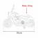 Motocicleta electrica chopper faster ahl008, roti si scaun din plastic, 78x30x55 cm, putere 20w - alb