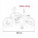 Motocicleta electrica future qls-805, roti din plastic + 2 roti ajutatoare, 88x46x56 cm, putere 25w - alb